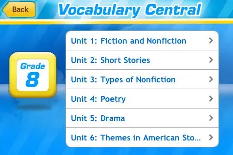 Vocabulary Central Grade 8 스크린샷