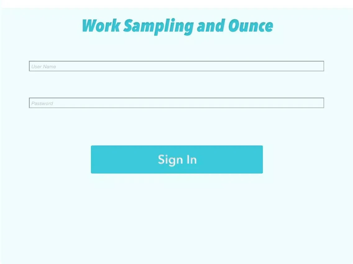Capturas de pantalla de Work Sampling and Ounce iPad 