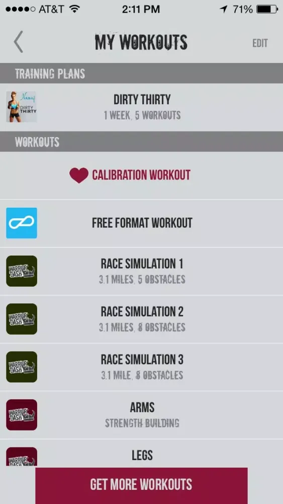 Capturas de pantalla de The Official Training App of the Warrior Dash 5k Mud Run
