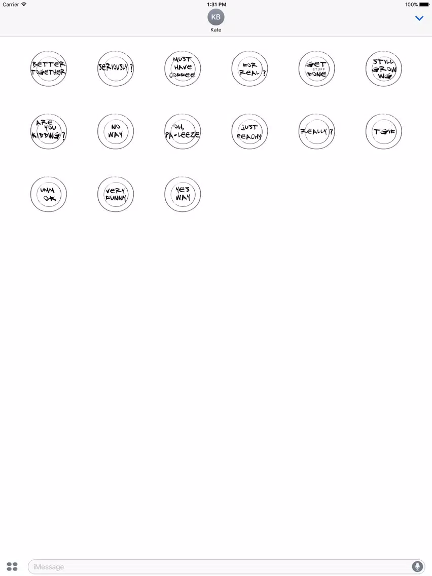 Скриншоты Umm Ok stickers iPad 