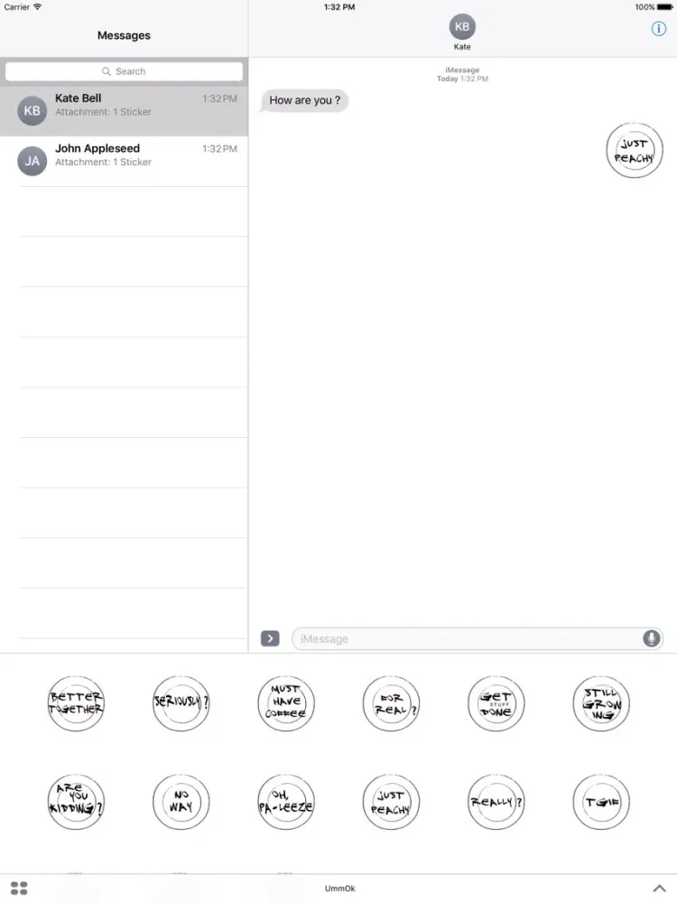 Umm Ok stickers iPad 应用截图