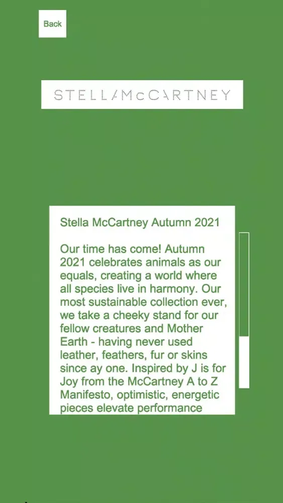 Zrzuty ekranu Stella McCartney AR Fall 21
