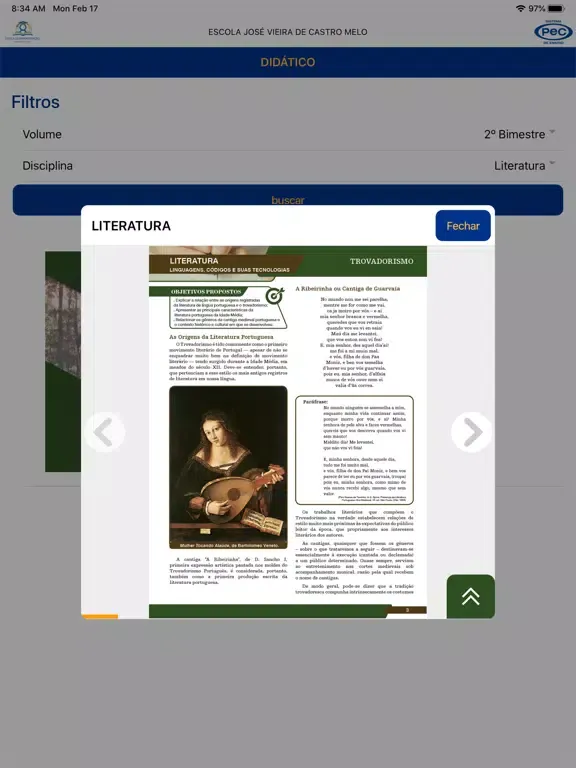 PEC - Sistema de Ensino iPad  Screenshots