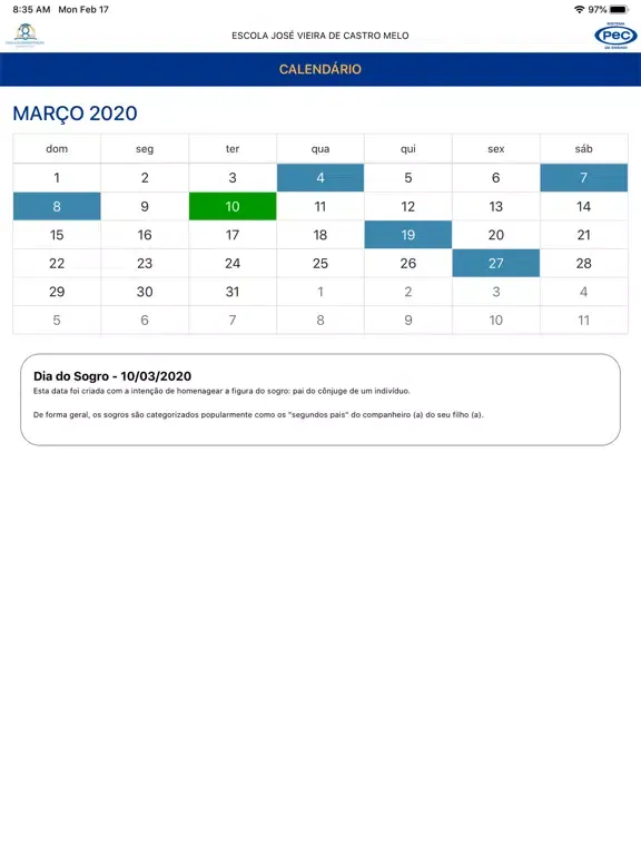PEC - Sistema de Ensino iPad  Screenshots