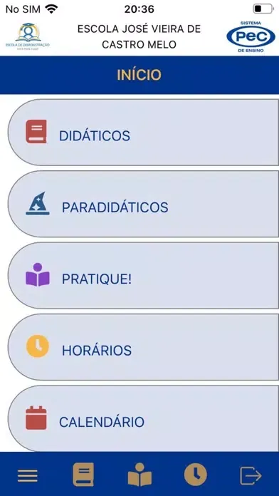 PEC - Sistema de Ensino Screenshots