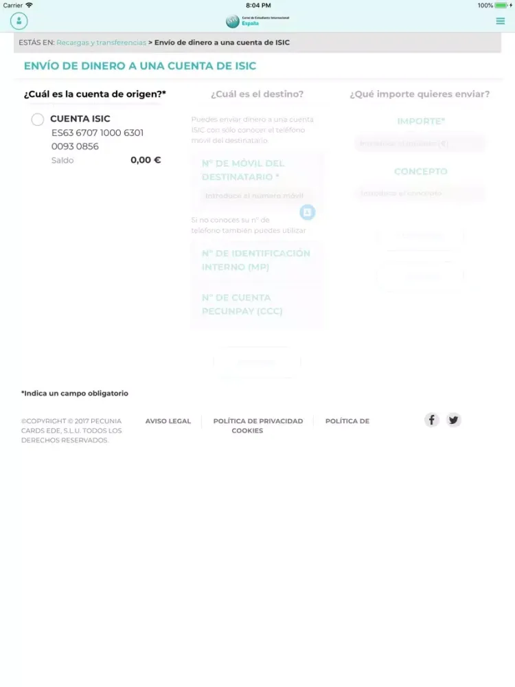 ภาพหน้าจอของ ISIC PECUNPAY iPad 