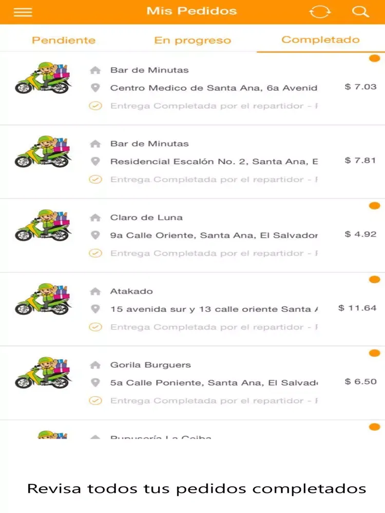 Pedilo SV (Negocio) iPad  Screenshots