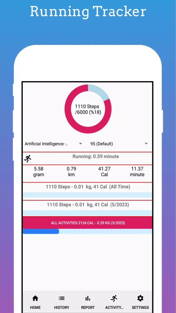 ภาพหน้าจอของ Pedometer - Activity Tracker