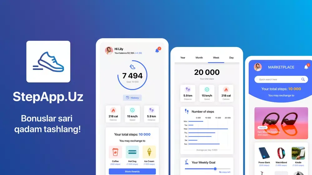 StepApp.uz Screenshots