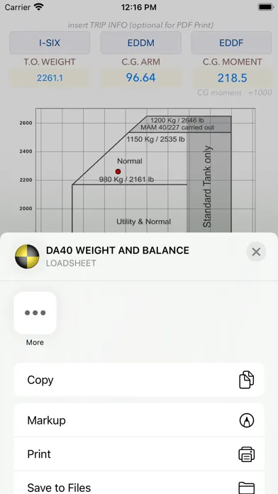DA40 M&B mobile应用截图