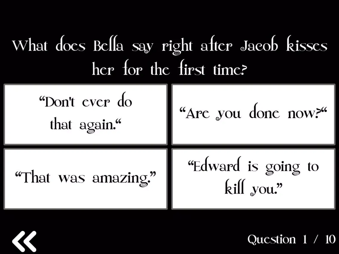 Captures d'écran de Ultimate Trivia for Twilight iPad 