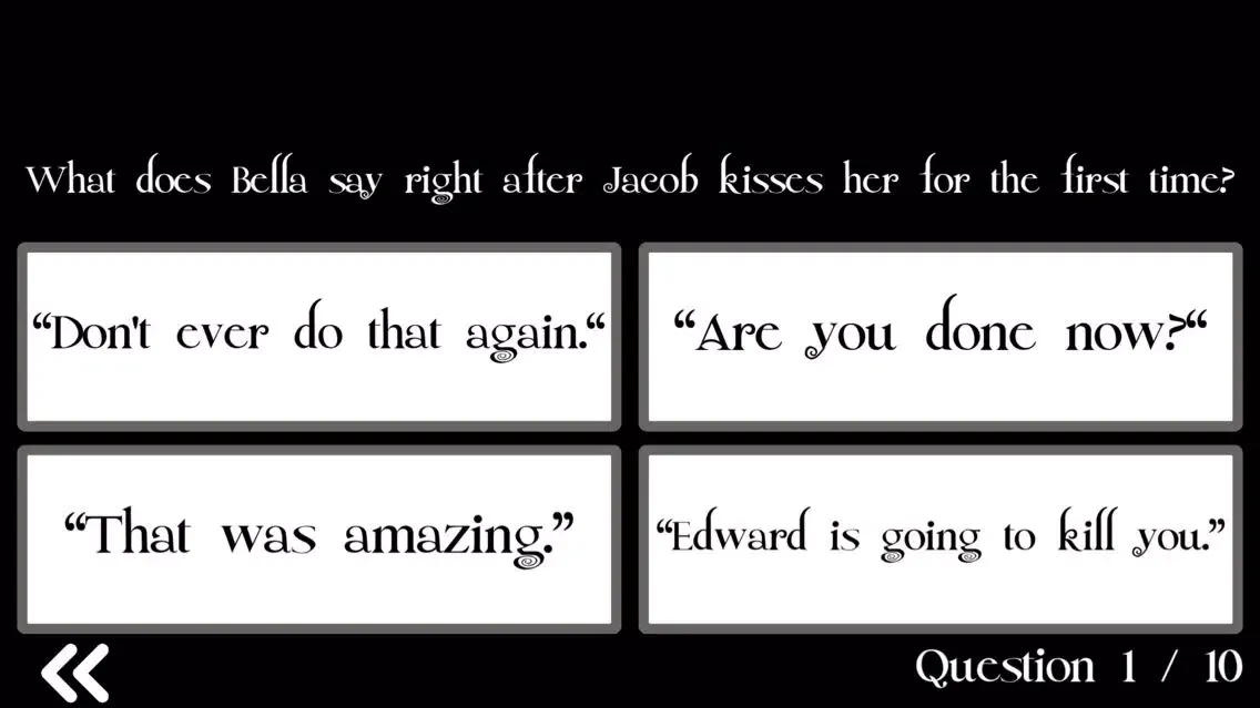 Captures d'écran de Ultimate Trivia for Twilight