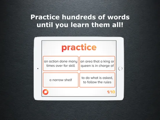 Captures d'écran de 3rd Grade Vocabulary Challenge iPad 