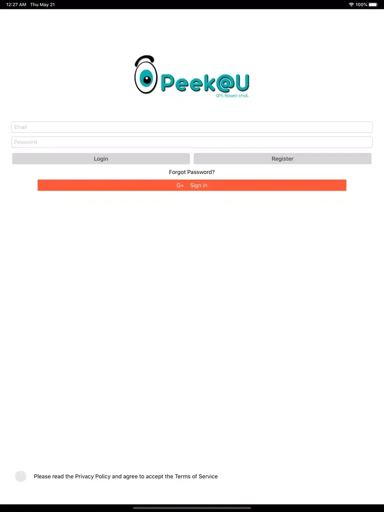 Peek@U GPS Chat iPad 应用截图
