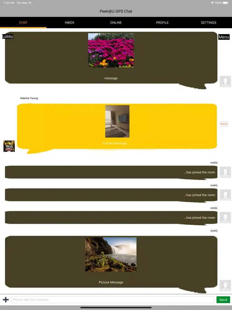 Peek@U GPS Chat iPad 应用截图
