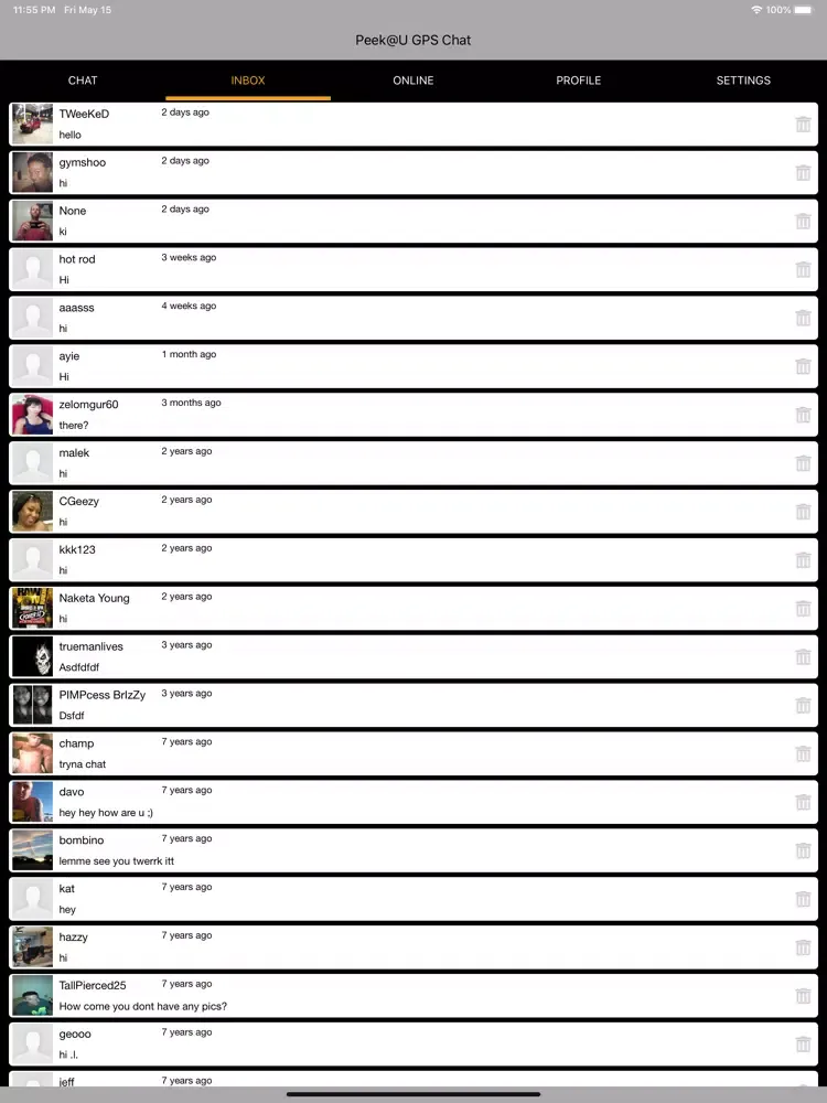 Peek@U GPS Chat iPad 应用截图