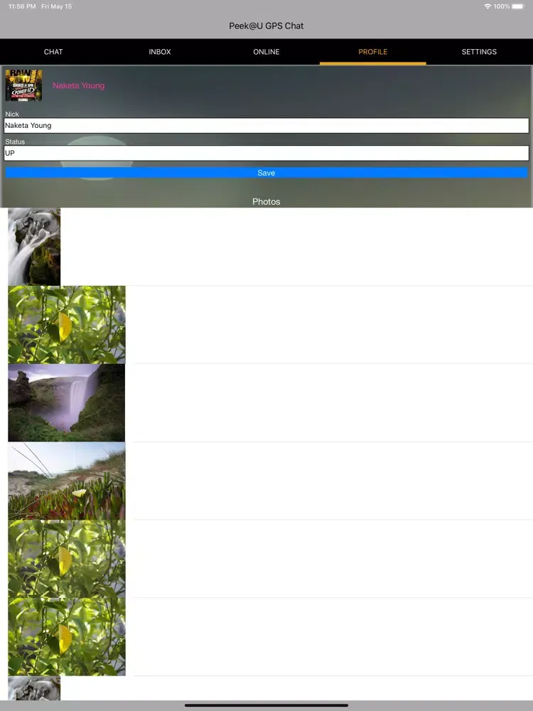 Peek@U GPS Chat iPad 应用截图