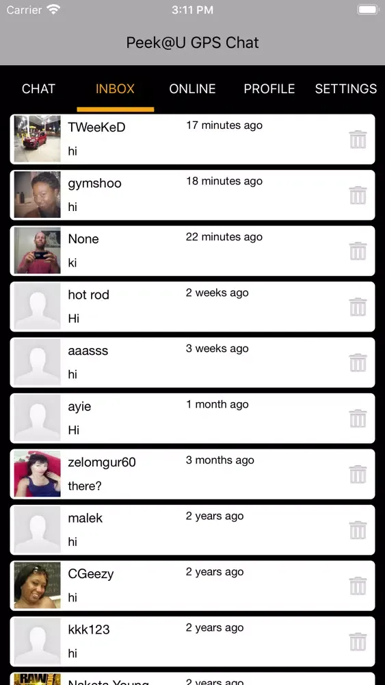 Peek@U GPS Chat应用截图
