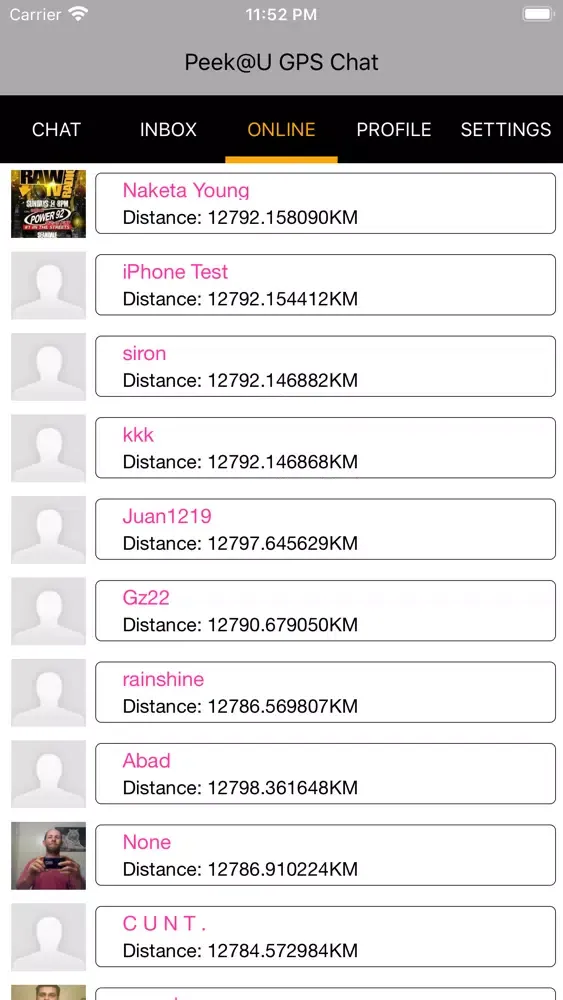 Peek@U GPS Chat应用截图