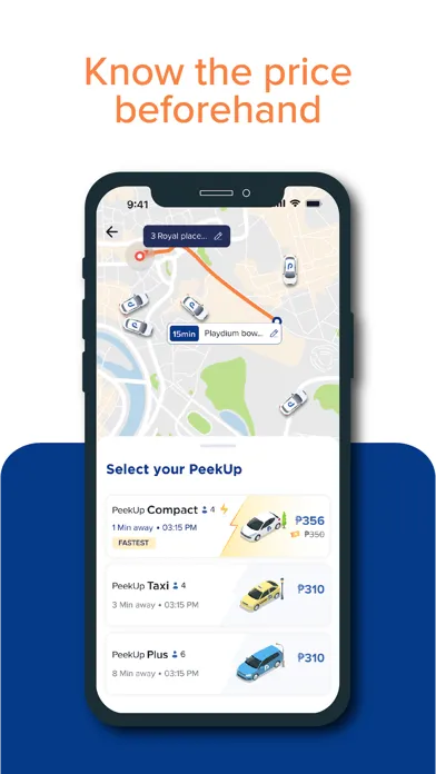 PeekUp: Easy Comfortable Rides Screenshots