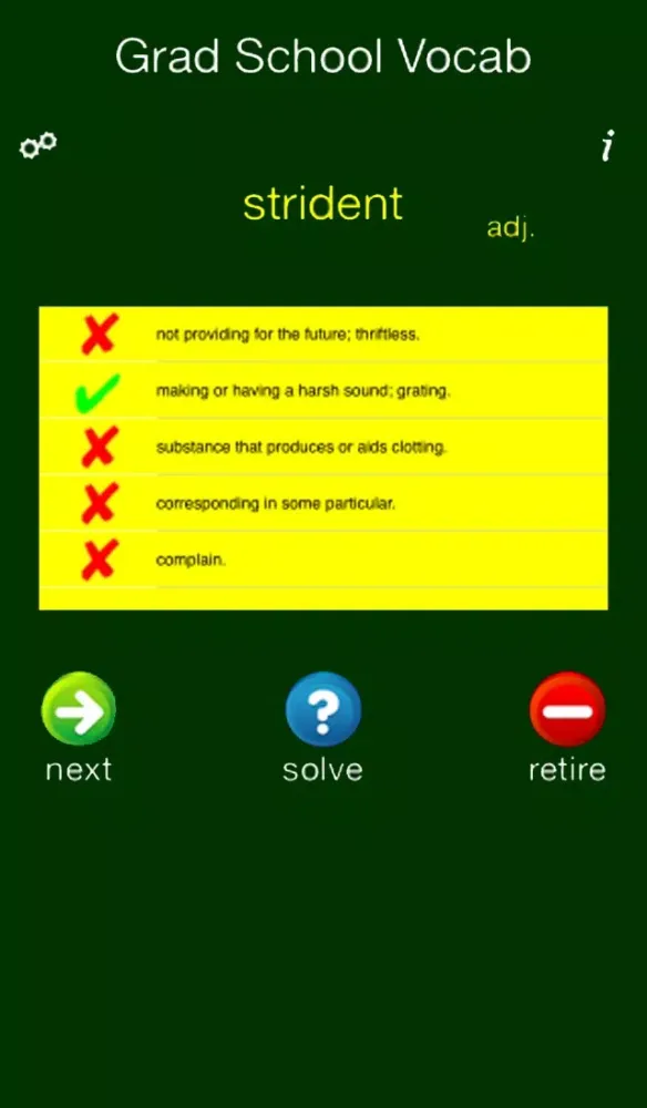 Grad School Vocab Ekran Görüntüleri