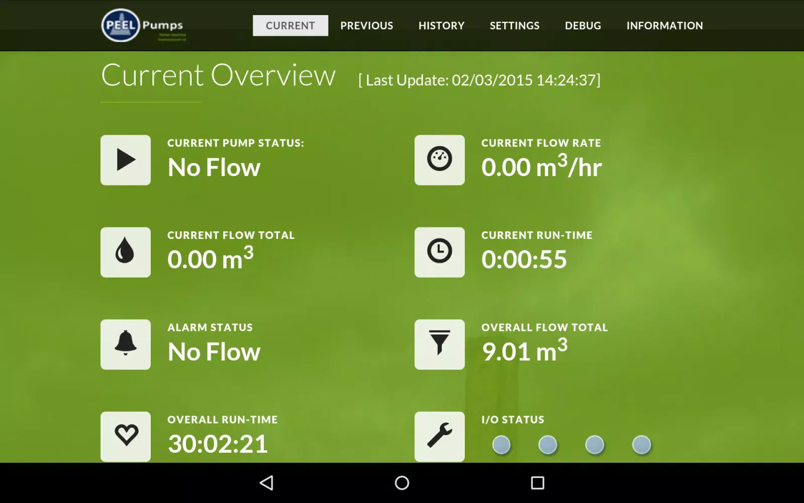 Peel Pumps Firmware Upgrade Ekran Görüntüleri