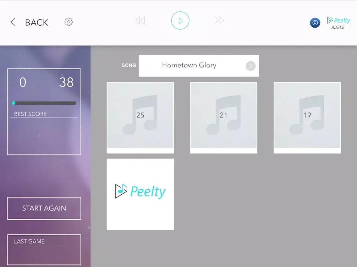 Tangkapan skrin Peelty - Adele Edition iPad 