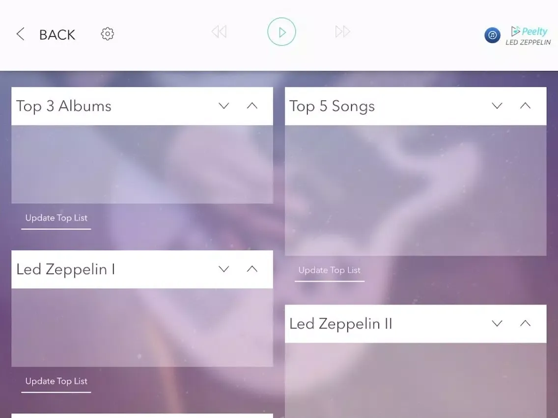 Captures d'écran de Peelty - Led Zeppelin Edition iPad 