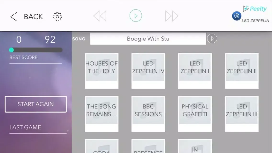 Captures d'écran de Peelty - Led Zeppelin Edition