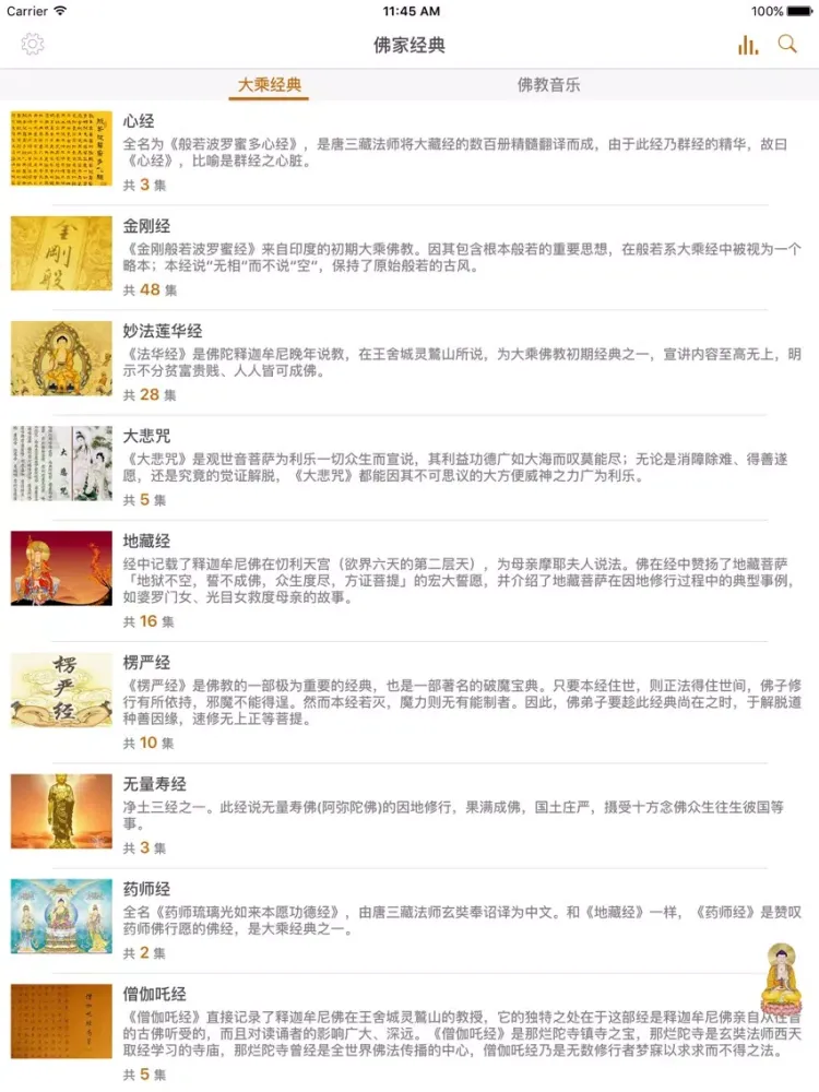 佛经佛乐 - 积福 许愿 消灾 求财 转运 本命年 iPad  سکرین شاٹس