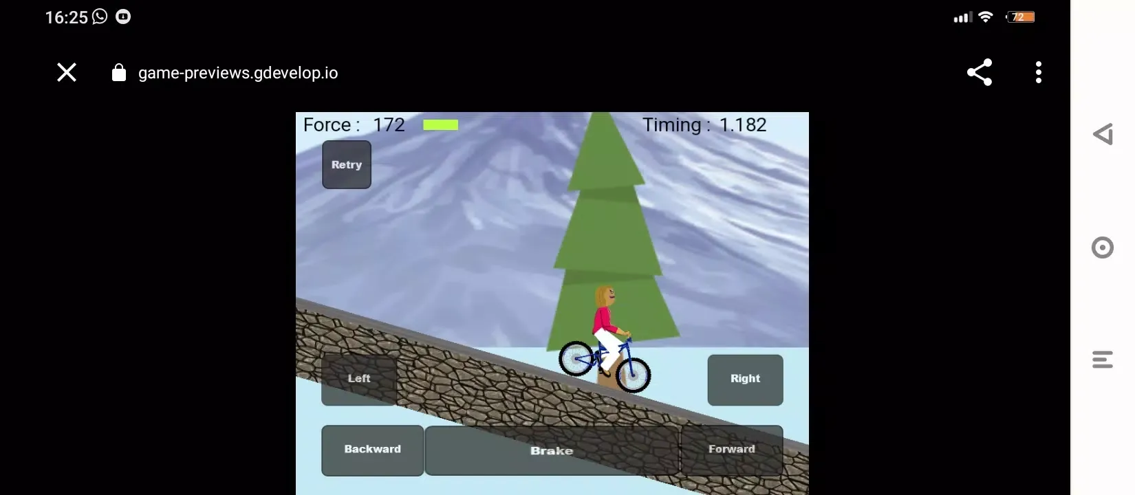 ภาพหน้าจอของ Bicicleta radical