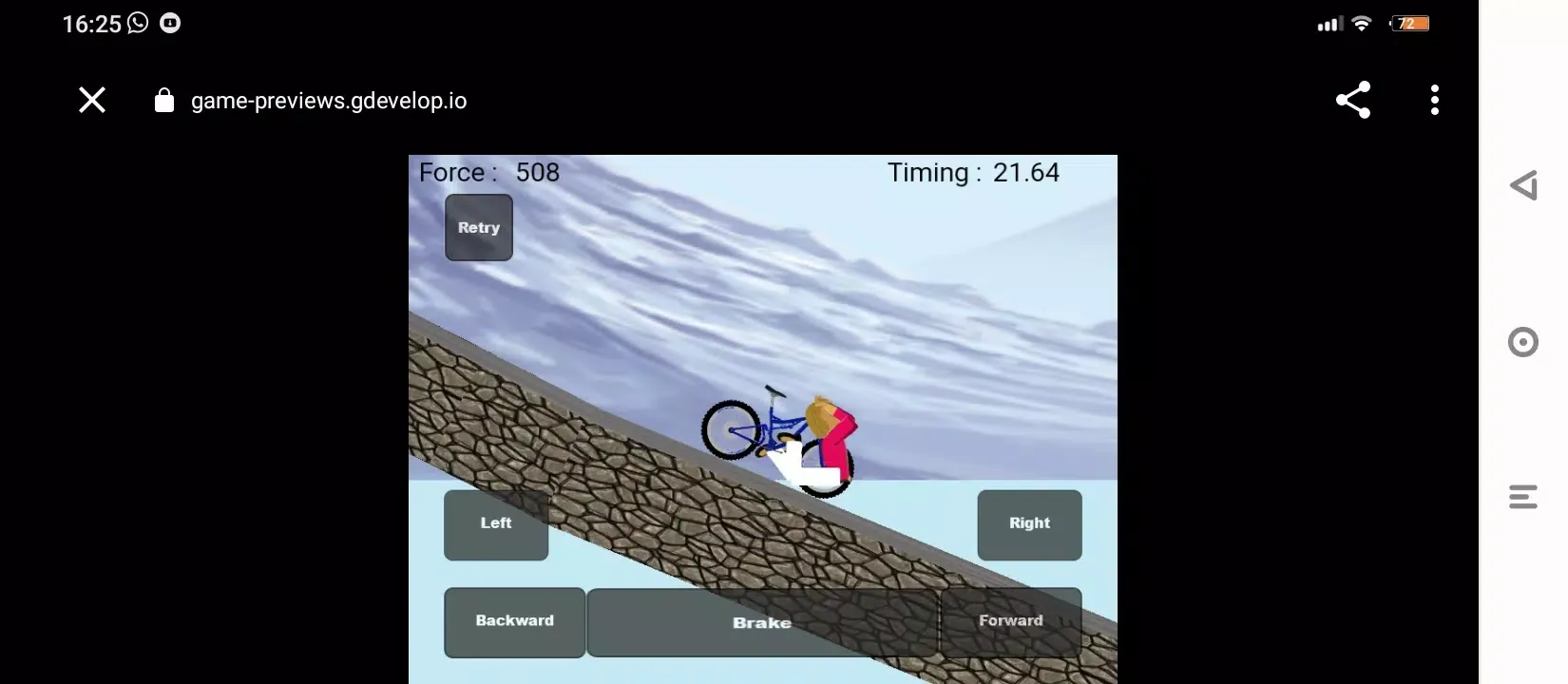 ภาพหน้าจอของ Bicicleta radical