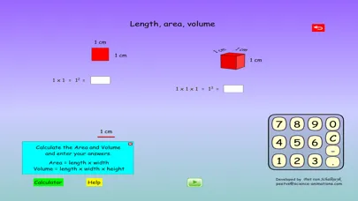 Capturas de tela do Area and Volume