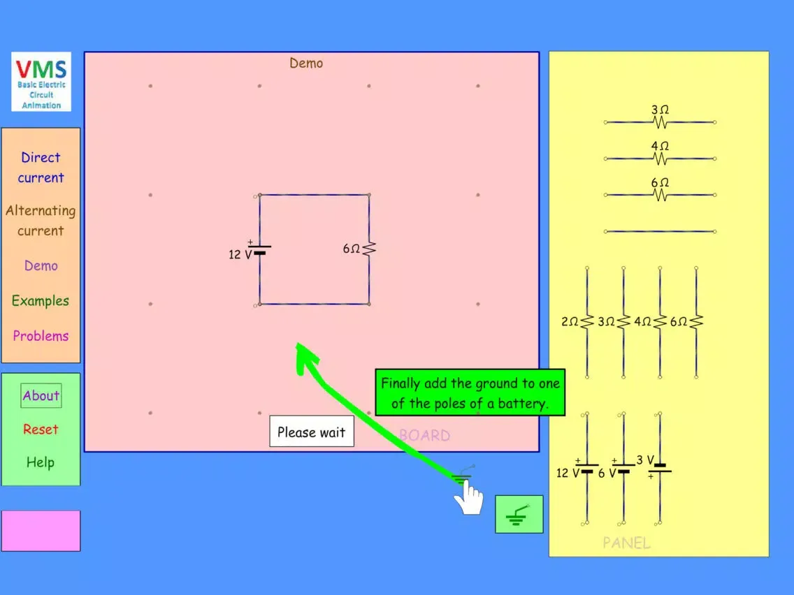 ภาพหน้าจอของ VMS - Basic Electric Circuit Animation Lite iPad 