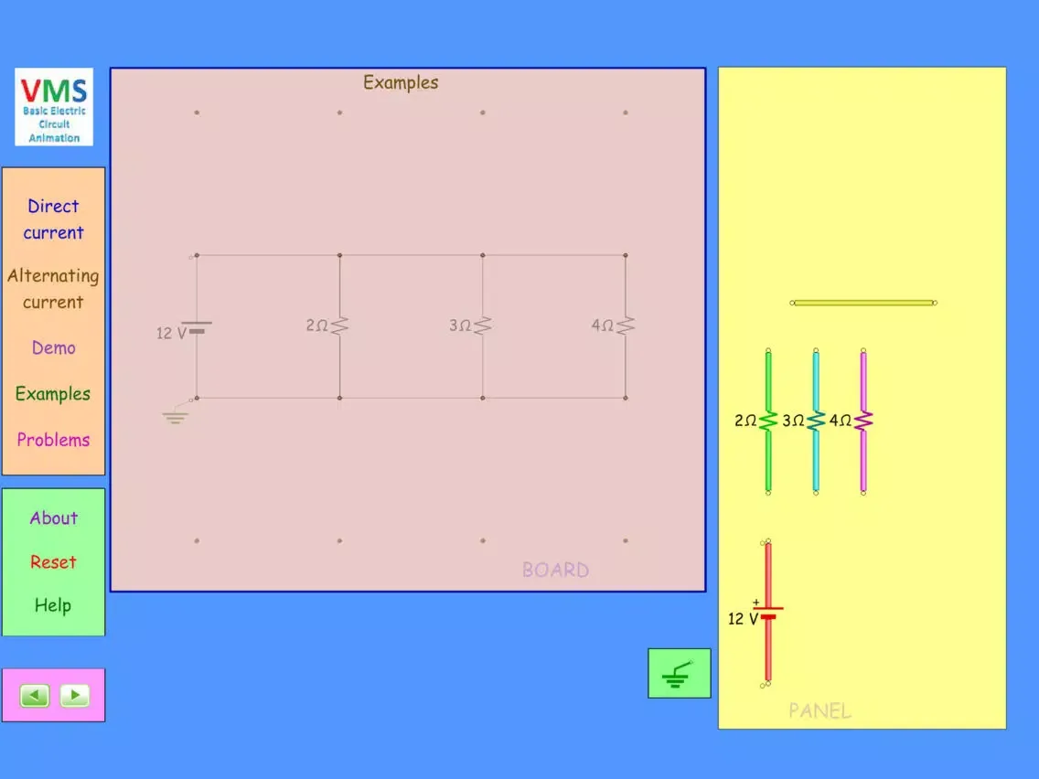 ภาพหน้าจอของ VMS - Basic Electric Circuit Animation Lite iPad 