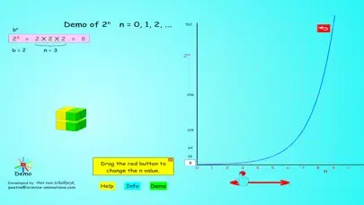 Tangkapan skrin Exponents Animation