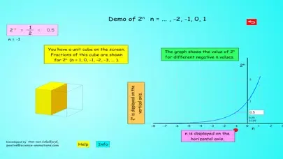 Tangkapan skrin Exponents Animation