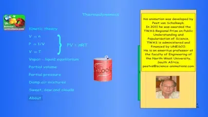 Capturas de pantalla de Thermodynamics Animation