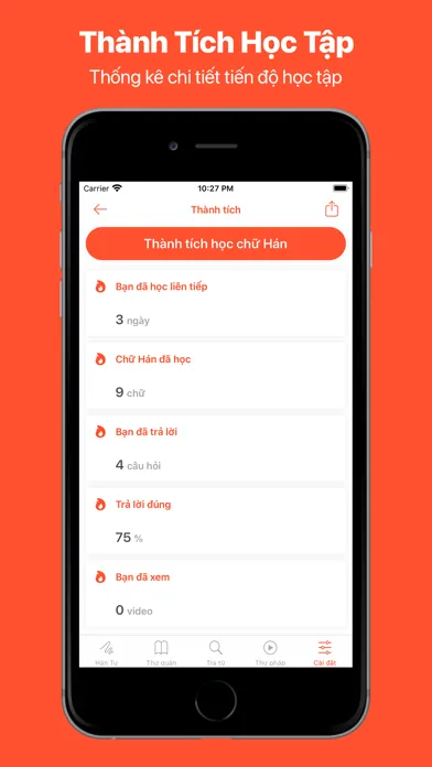 Ảnh chụp màn hình của Hán Tự - Học chữ Nho