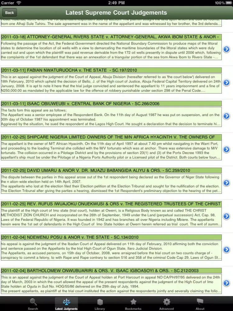 Screenshot di LawPavilion Plus iPad 