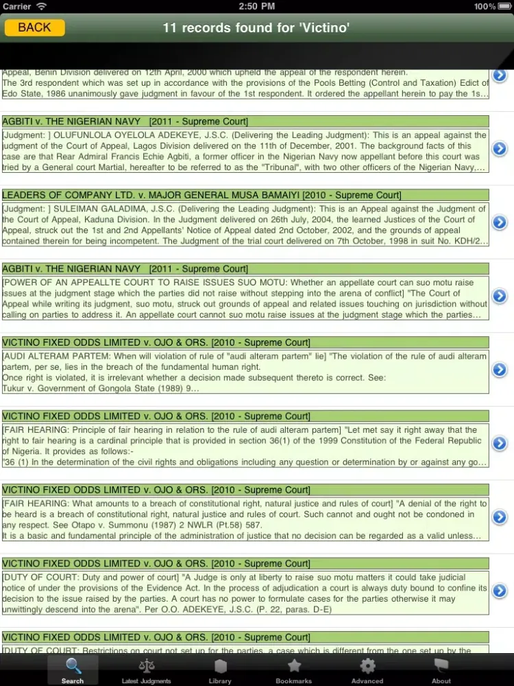 Screenshot di LawPavilion Plus iPad 