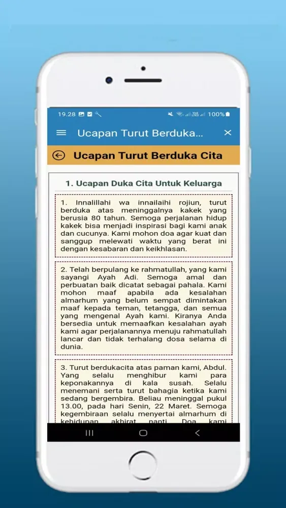 Tangkapan skrin Ucapan Turut Berduka Cita