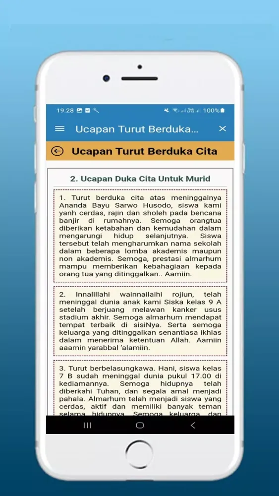 Tangkapan skrin Ucapan Turut Berduka Cita