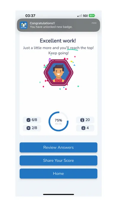 Tangkapan layar Quiztimes