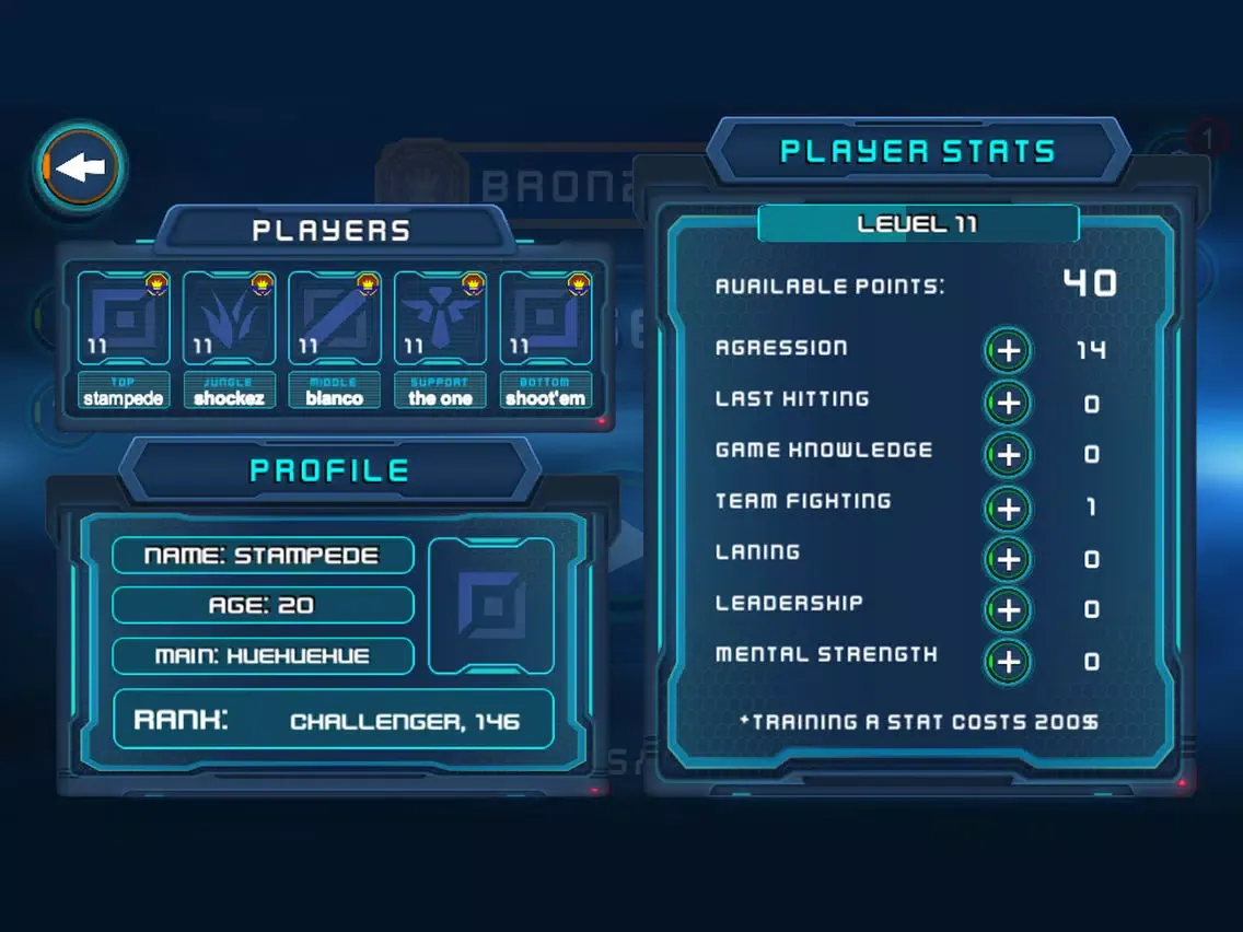 LoL e-Sports Manager iPad  스크린샷