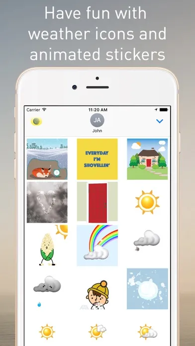 صور The Weather Network Stickers for iMessage