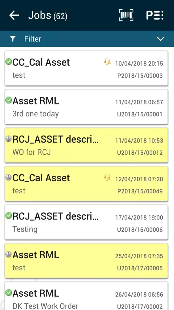 ภาพหน้าจอของ PEMAC Assets Mobile (3.5)