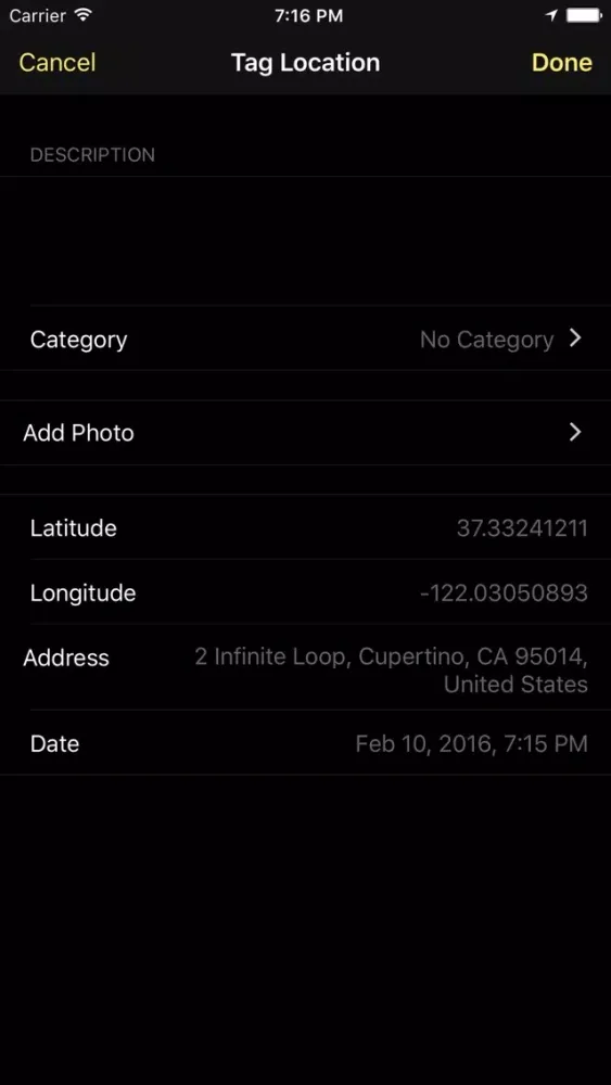 My Pinpoint Screenshots