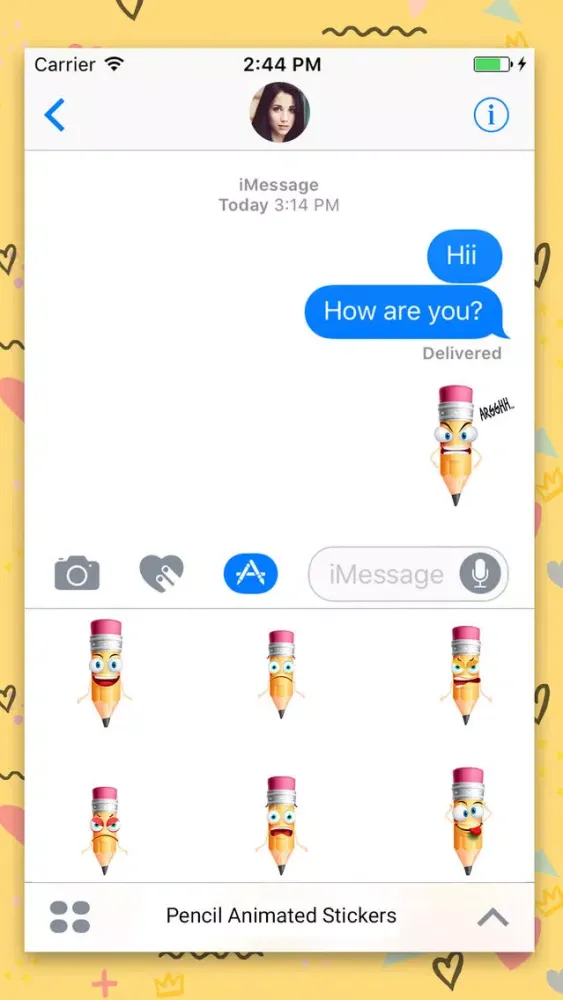 Pencil Cartoon Sticker Pack Screenshots