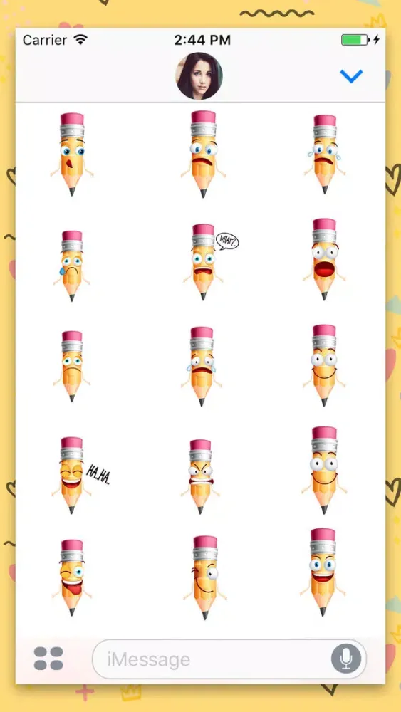 Pencil Cartoon Sticker Pack Screenshots